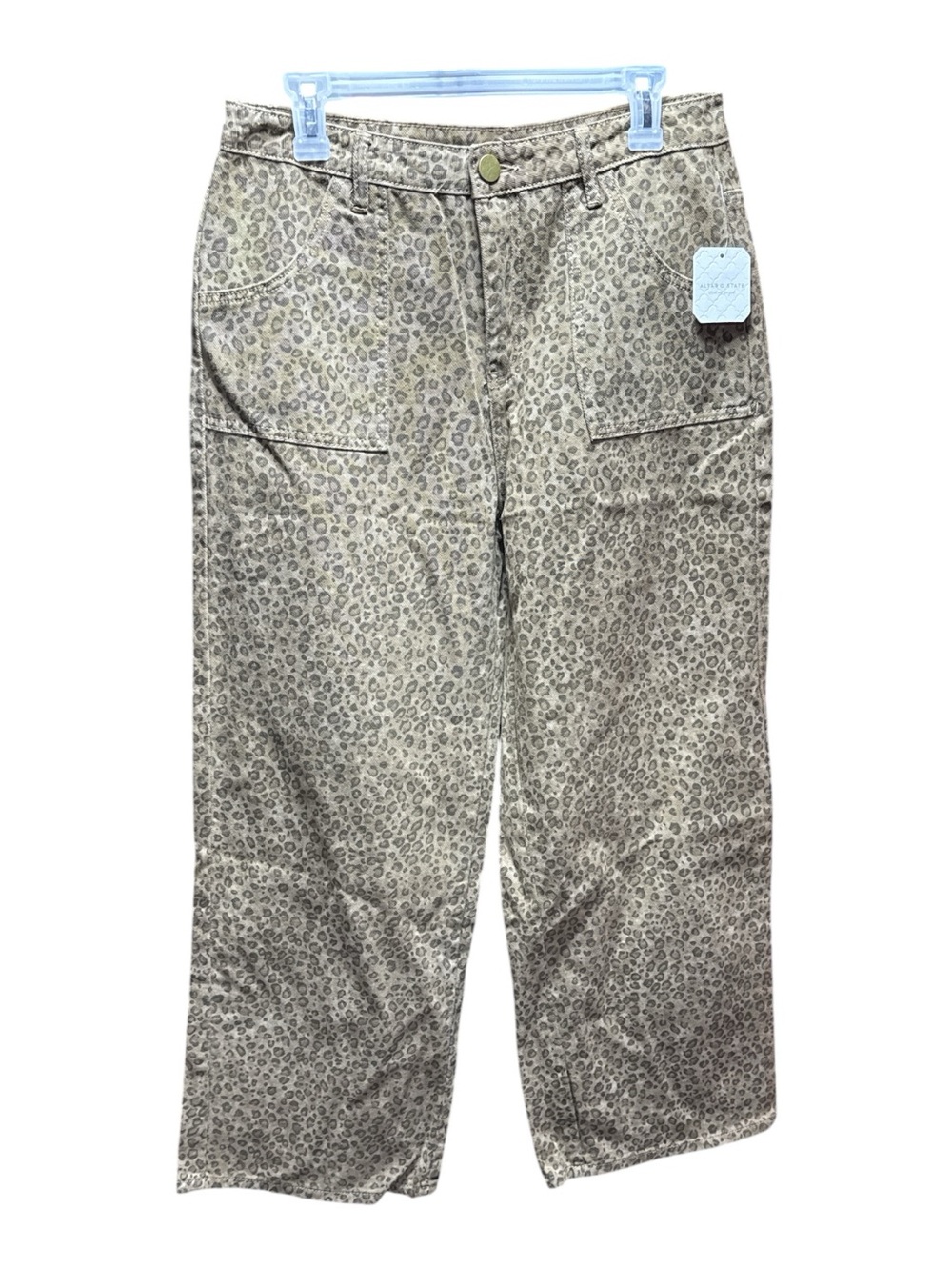Altar'd State NWT Cheetah Print Wide Leg Pants Size large Boho High Waisted
